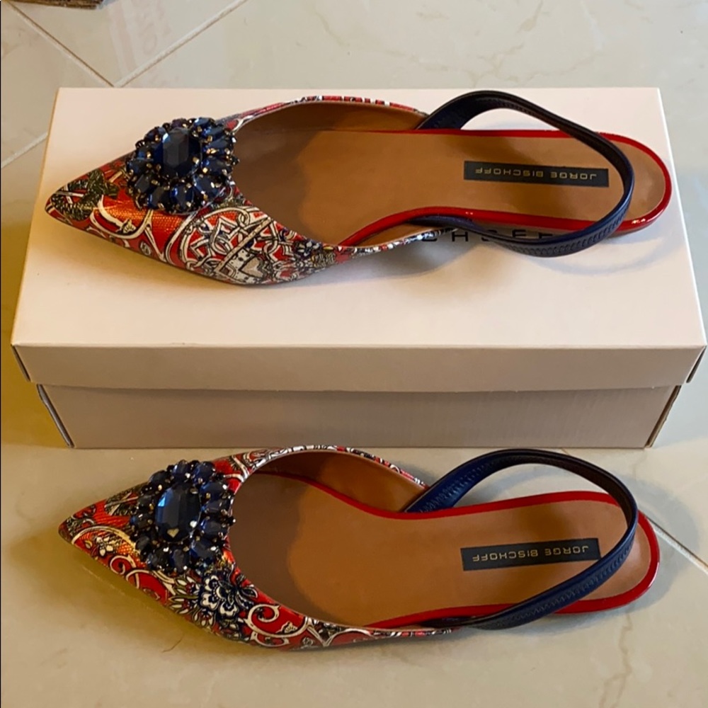 Jorge Bischoff Leather Slingback Ballerina